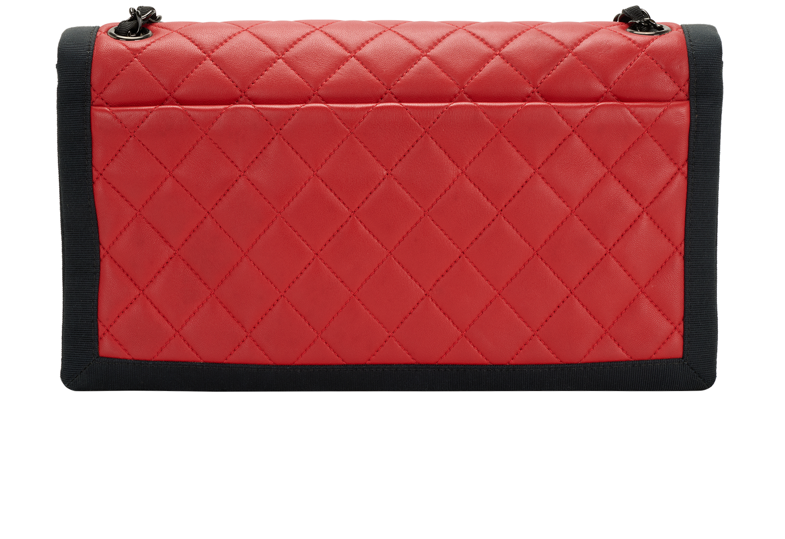 Two Tone Flap, &pound;2,600, Handbags, Black/Red, Leather, Back view
